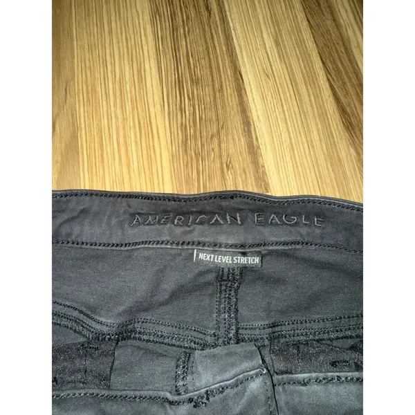 American Eagle Women's 6S 6 Short Black High Rise‎ Next Level Stretch Jeans - Image 2
