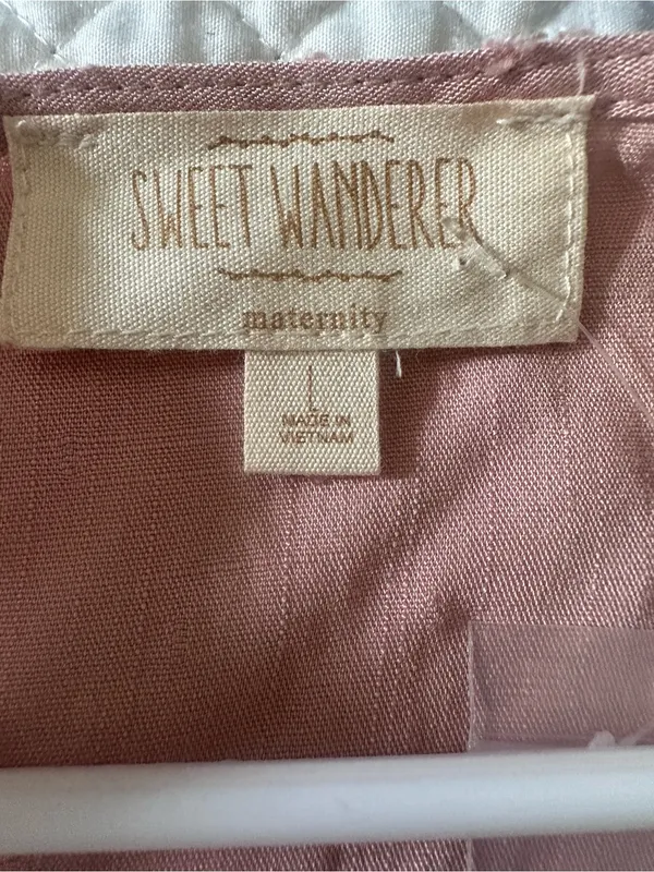 Sweet Wanderer Dress Maternity Flutter Sleeve Tiered Midi Dress - Image 6