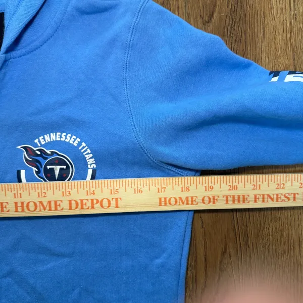 NFL Tennessee Titans Zip Up Hoodie Jacket Blue NFL Team‎ Apparel Girls XL (16) - Image 8