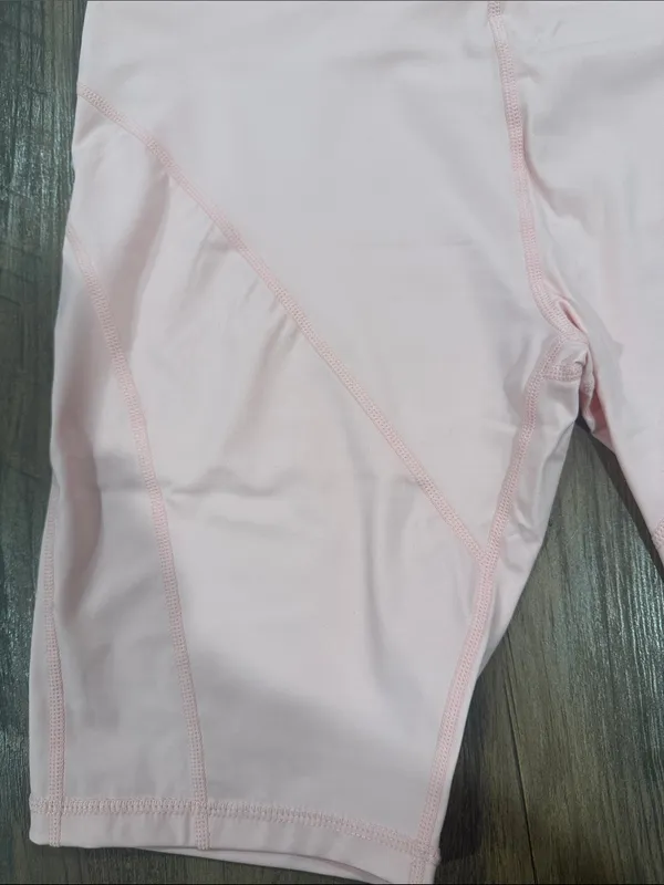 Two-Piece Active Set - Dusty Rose Bike Shorts & Burgundy Sports Bra - Image 5