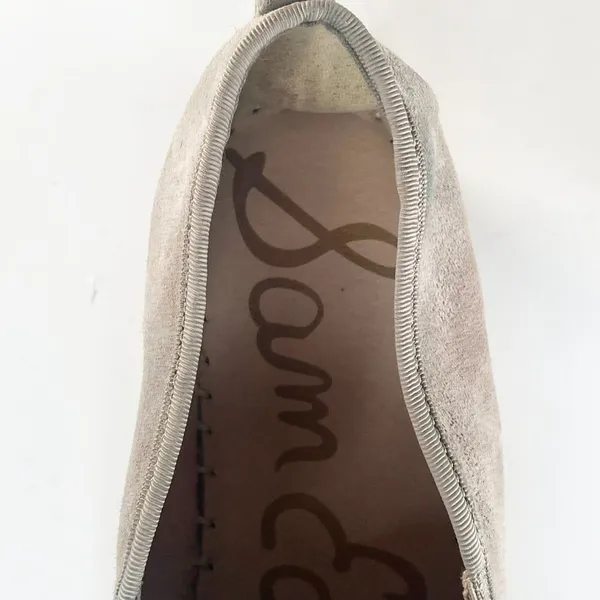 Sam Edelman Carrin Grey Taupe Suede Espadrille Platform Flats Shoes Women 9 - Image 9