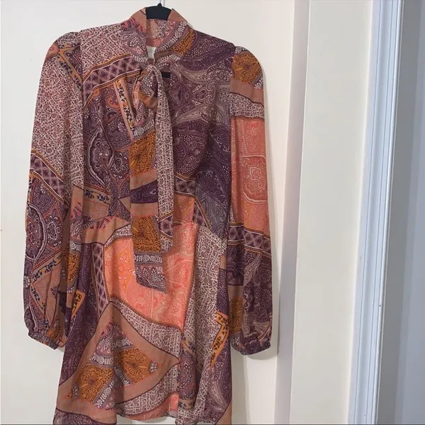 NWT divine heritage paisley orchid mini dress s‎ - Image 3