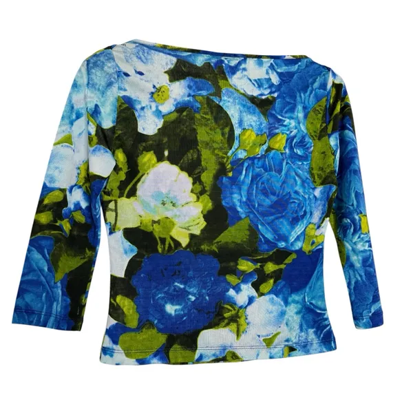 Vintage Versace Floral‎ Top Embellished - Image 3
