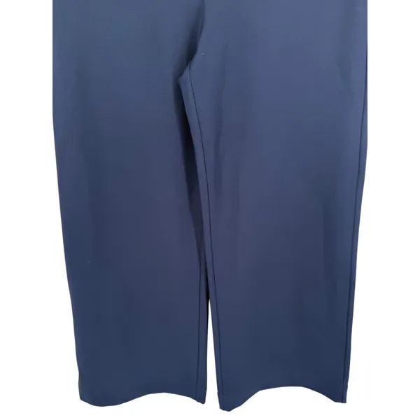 LOFT Womens Palmer Wide Leg Trouser Pants Navy Ponte Size 14 Nautical Preppy - Image 9