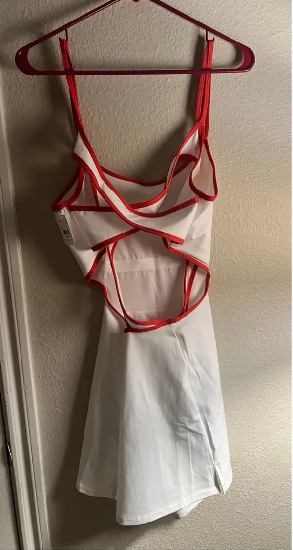 Free people movement racerback dress RED & WHITE - Image 2