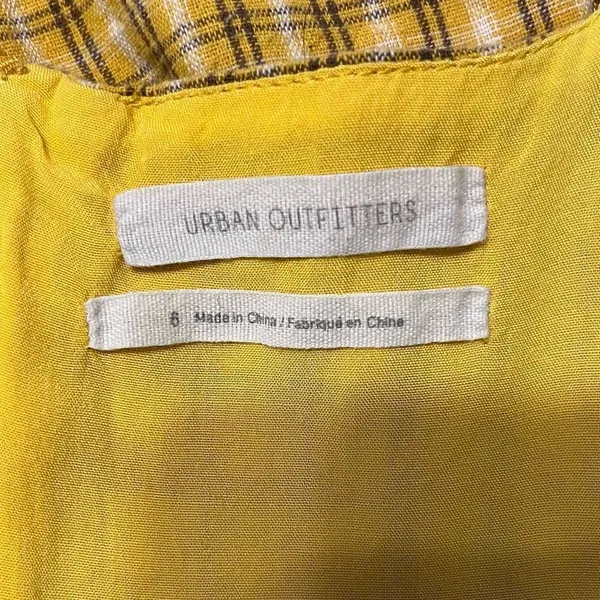 Urban‎ Outfitters Yellow Emma Plaid Mini Dress - Image 7