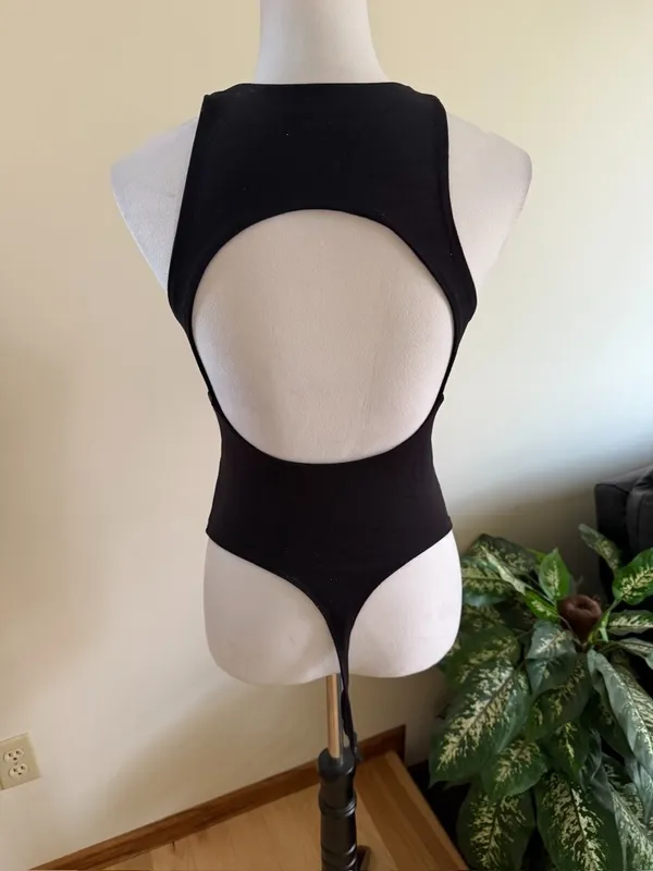 Abercrombie & Fitch Black Open Back Bodysuit  - Image 2