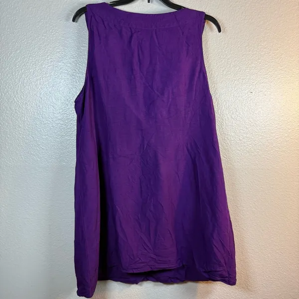 New York & Co. Purple Sleeveless tunic SZ:XL - Image 3