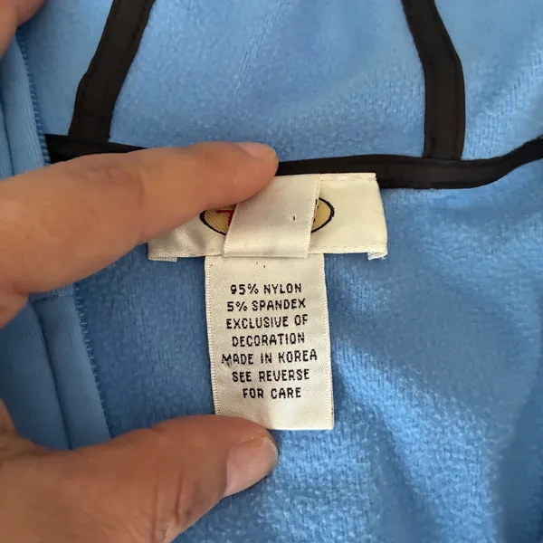 Talbots Full Zip Comfort Hoodie Jacket Athletic Track Blue Black Trim‎ S - Image 5