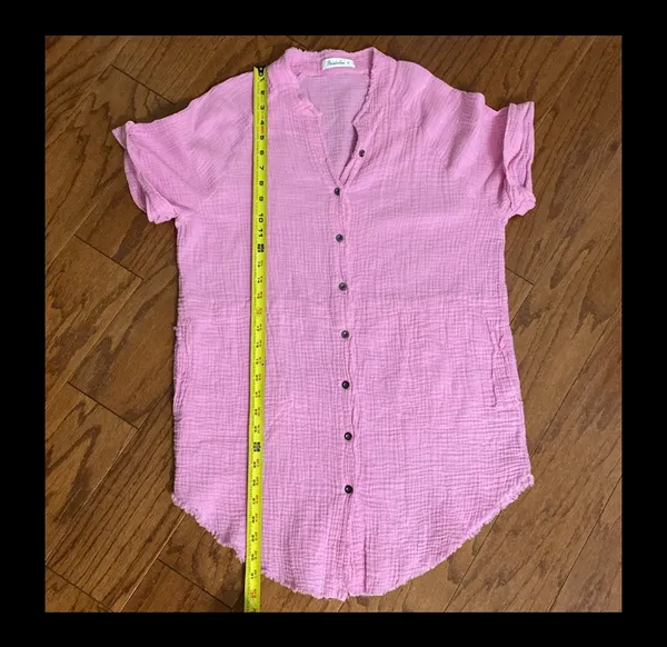 Paintcolors Oversized pink shortsleeved Tunic -Size Small - Image 8