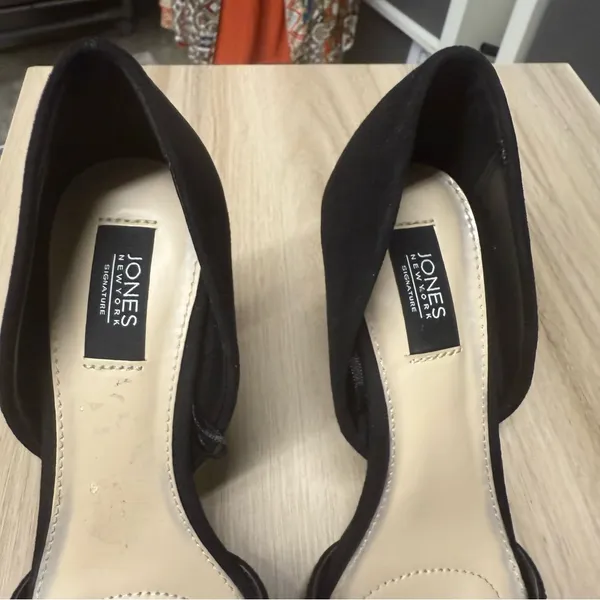 Jones New York Catie Pointy Toe Dress Pumps Rhinestone Elegant Black Heels - Image 8