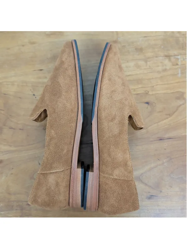 Patina Mexican handmade Leather Suede Finish Ladies' Loafers US 8 EUC - Image 6