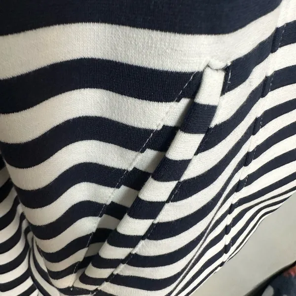 Lane Bryant Navy and White Striped Blazer Moto Zip 18 New - Image 8
