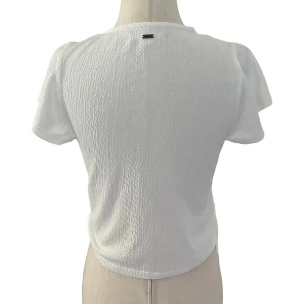 O'neill White Short Sleeve Crop Top Women's Size Small | 41-20 - Image 2