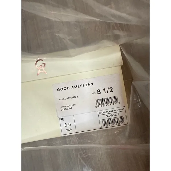 NEW Good American Cinder-f*cking-rella Clear Pumps Shoes Pointed Toe Size 8.5 - Image 8