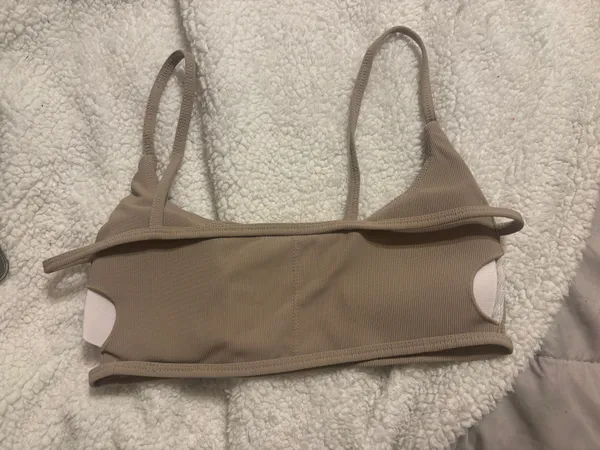 Strappy Sports Bra Tan - Image 2