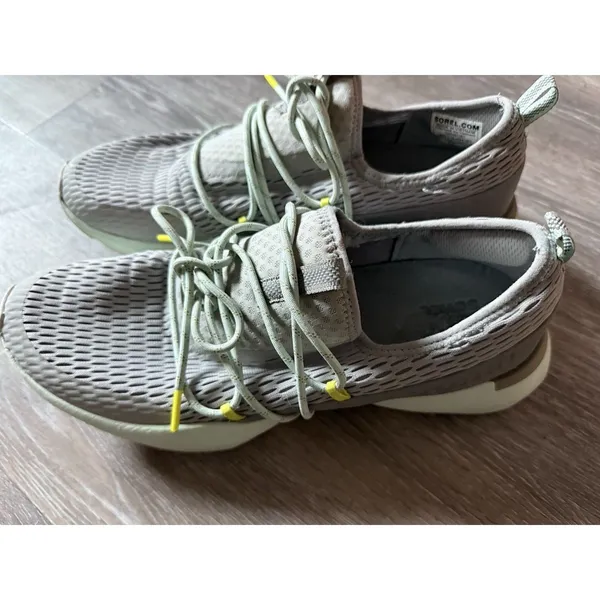 Sorel Women's Gray Dove Sea Salt Kinetic Impact 11 Sneakers Shoes Size‎ 11 - Image 3