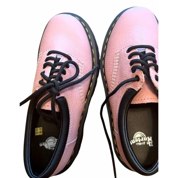 NEW Dr Martens 8053 Quad Jadon Women 6 Pink Leather Platform Pisa Oxford Black - Image 3