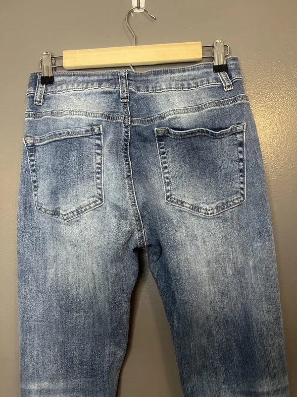 Altar'd State Jeans Womens 25 Blue Distressed Skinny Stretch Denim Pants - Image 5