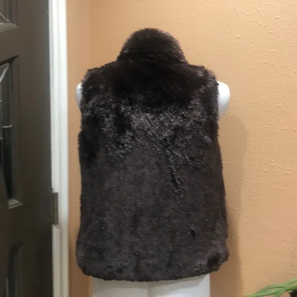 Cejon brown faux fur vest - Image 3