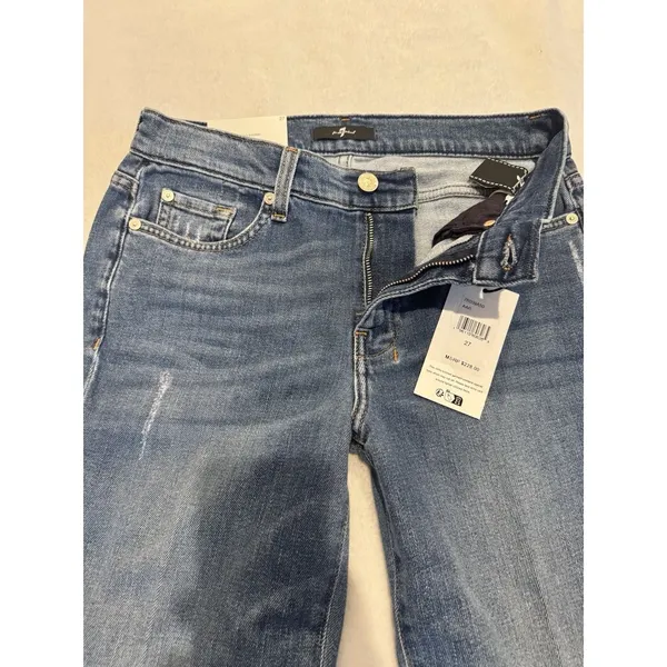 7 For All Mankind Dojo Agadir Tailorless Flare Jeans Size 27 NWT - Image 10