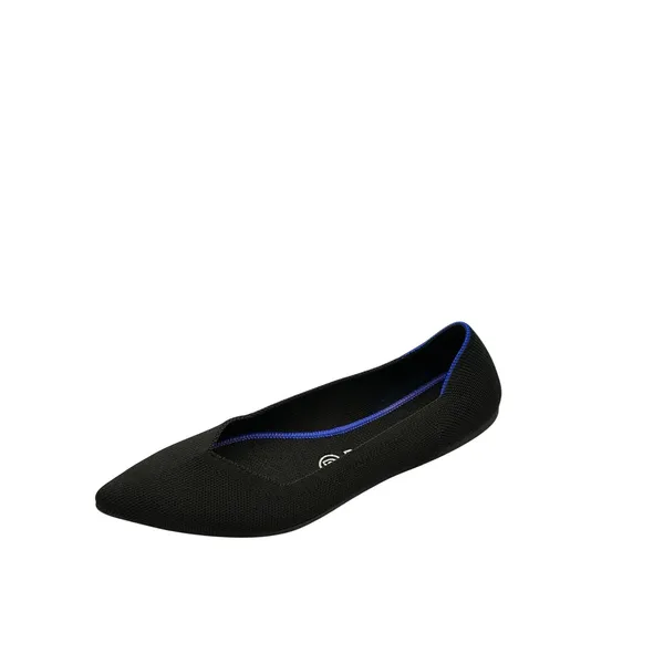 Rothys The Point‎ Black Solid Pointed Toe Sustainable Knit Flats Womens 8.5 - Image 5