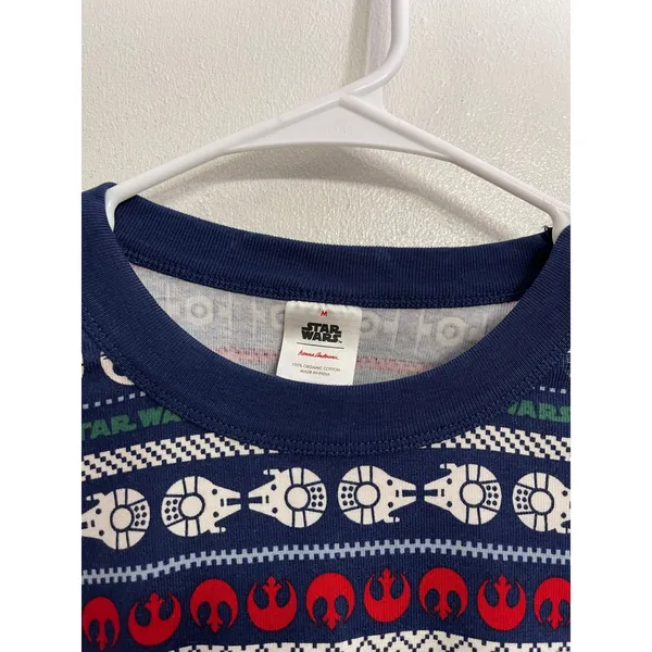 Hanna Anderson Star Wars Fair‎ Isle Holiday Organic Cotton Pajama Set Womens M - Image 6