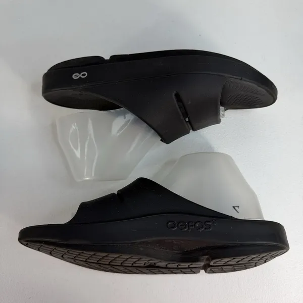 Oofos OOahh Slides Size 42 Men 9 Women 11 Recovery Comfort Lightweight‎ Black - Image 4