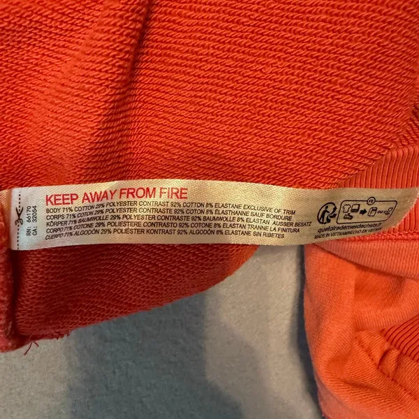 FP Movement Free People Time after Time Set Sweatshirt Shorts Orange Sz Med - Image 11