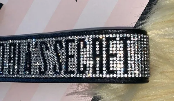 VICTORIA'S SECRET Rhinestone Logo Wristlet Keychain Strap - Image 5