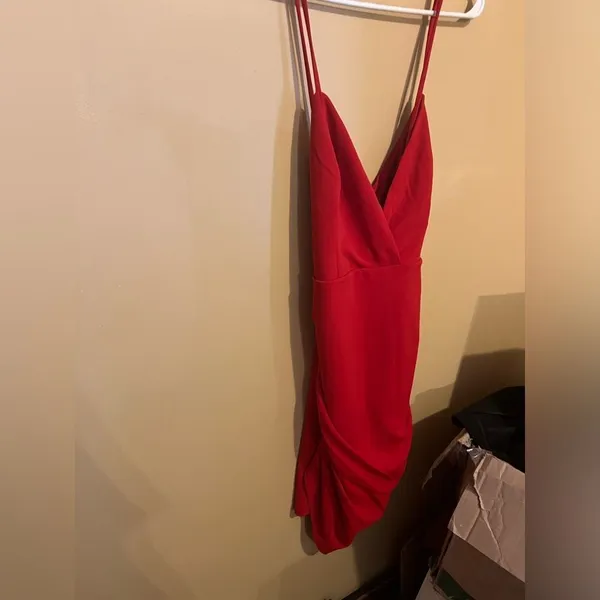 NWT‎ Lulus red mini dress L - Image 3