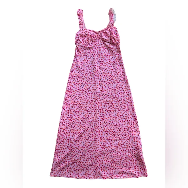 Commense Pink and White Spaghetti Strap Bodycon‎ Dress - Image 3