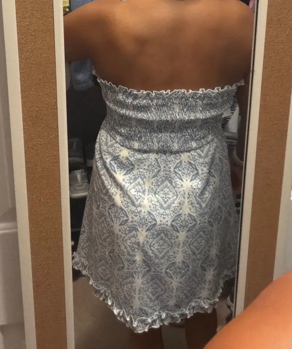 Strapless dress Blue - Image 3