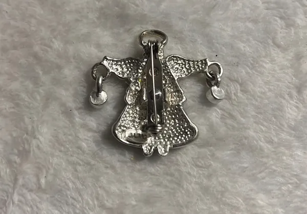 AJMC Rhinestone Teacher Angel Brooch Silver - Image 2