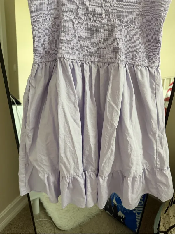 miami Lilac Ruffle-Strap Smocked Dress - Image 4