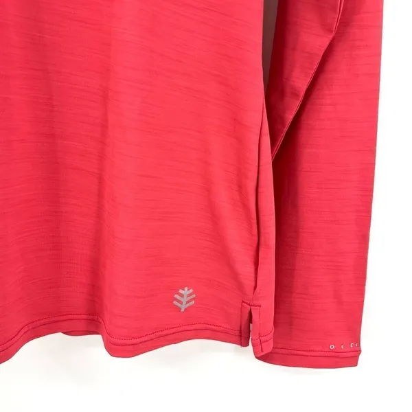 Coolibar women’s prestwick long sleeve pink UV protection golf polo shirt size M - Image 3