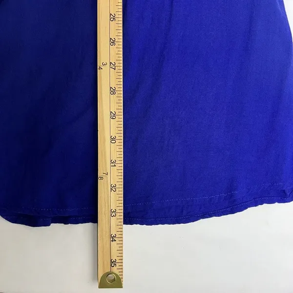 Freebird Shirt Dress Women Medium Royal Blue Sleeveless Utility Drawstring Waist - Image 6