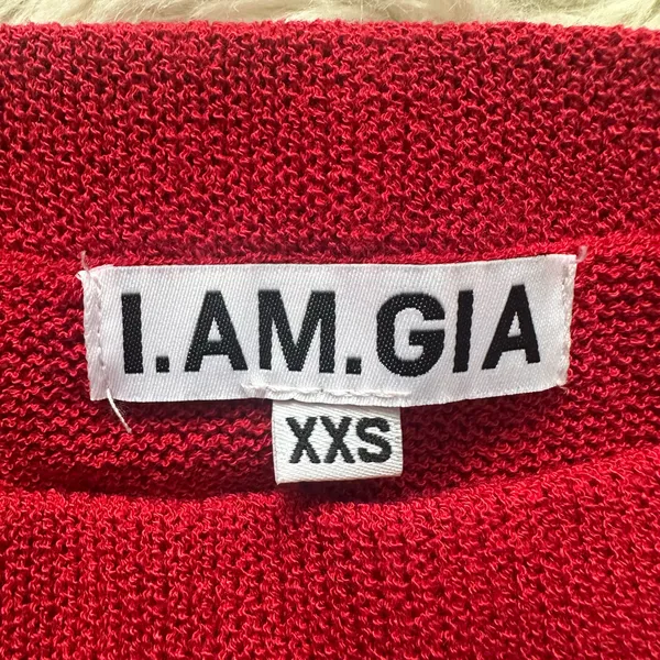 I.AM.GIA Alix Skirt Swim Coverup Maxi Elastic Waist Crochet Sheer Red XXS - Image 9