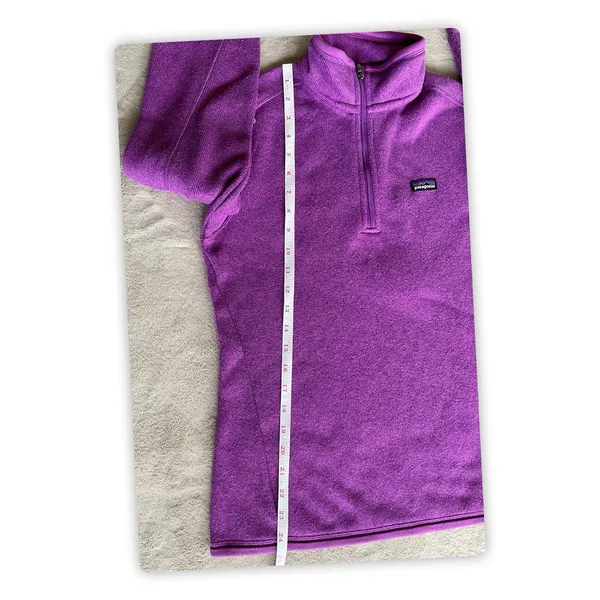 Patagonia Womens S Better Sweater 1/4 Zip Fleece Purple Pullover Jacket - Image 4