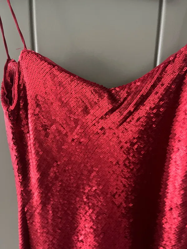 ZARA Sparkly Red Dress - Image 4