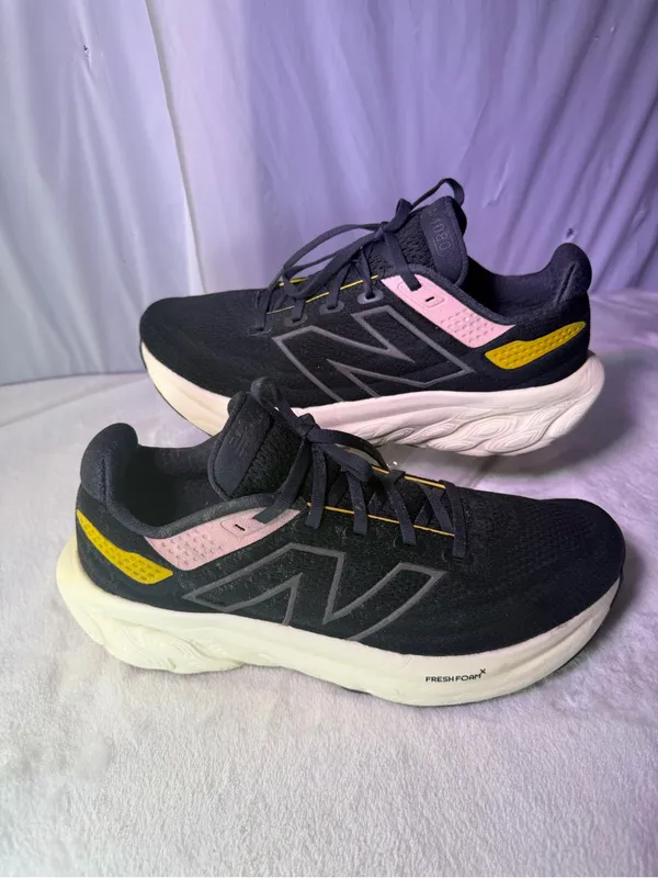 New Balance Women's Black Running Shoe with Pink & Yellow Accents - Image 3