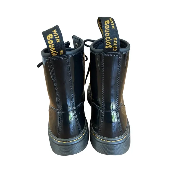 Dr Martens Zavala Boots Women’s 7 Black Patent Leather 8 Eye Combat Docs Grunge - Image 3