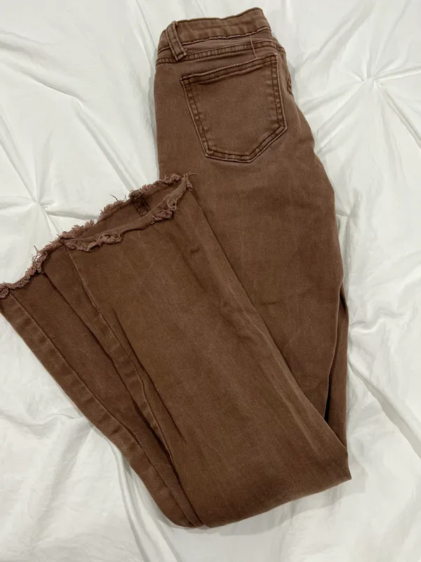 Flare Style Pants Brown - Image 2