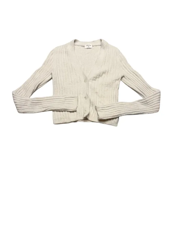 🧶 Wilfred Free 2XS Ribbed Button Front V Neck Cardigan Sweater Nylon 🧶 - Image 2