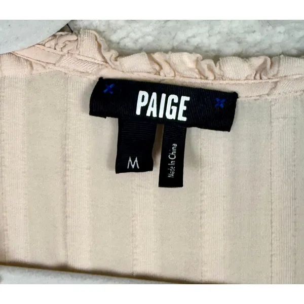 Paige Womens Dress M illyria Ruffles Layered Midi Slit Balletcore Feminine Beach - Image 3