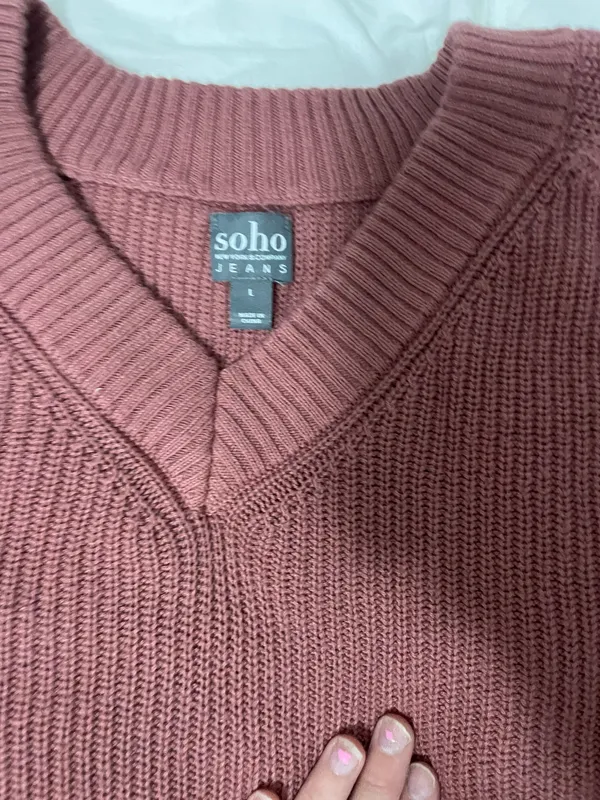 pink knit sweater Size L - Image 2