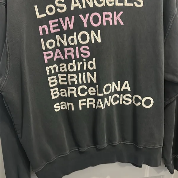 Anine Bing City Love Sweatshirt Charcoal Size M - Image 6