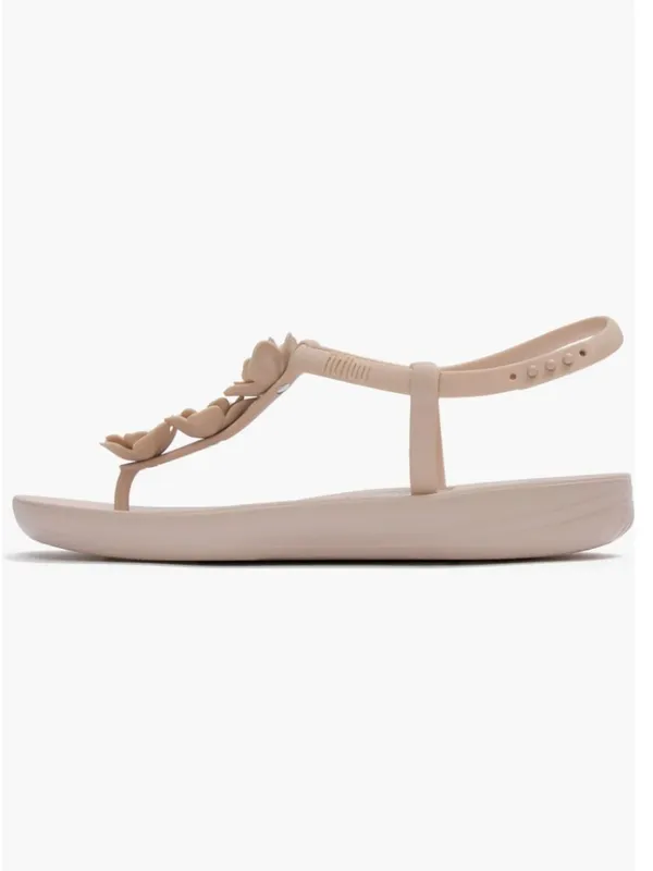 NEW FitFlop Splash Flower T-Strap Sandal 10 M, NUDE ROSE - Image 3