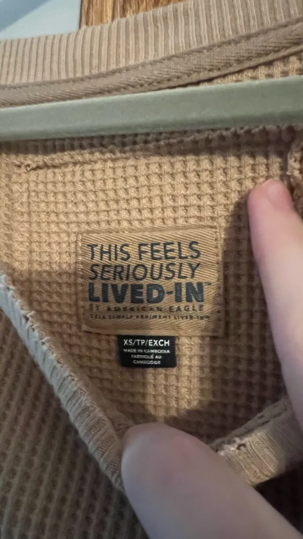 American Eagle Waffle Big Hug Sweatshirt - Image 2