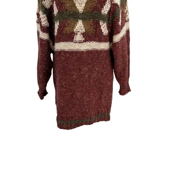 Free People Northern Lights Sweater‎ Mini Dress Boho Knit Red Size XS - Image 7